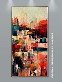 现代抽象立体玄关装饰画