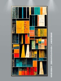 现代抽象立体玄关装饰画