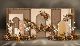 咖色婚礼迎宾区