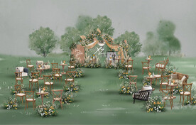 户外婚礼仪式区