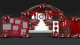 红色婚礼仪式区