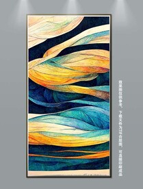 现代抽象玄关装饰画