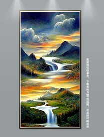 唯美风景玄关装饰画