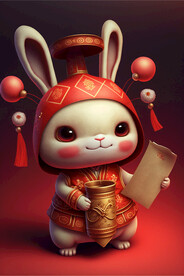 新年卡通兔子图片