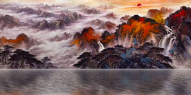 巨幅山水画