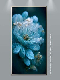 抽象立体花朵玄关装饰画