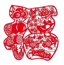剪纸福字