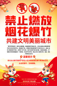 禁燃禁放烟花爆竹宣传海报