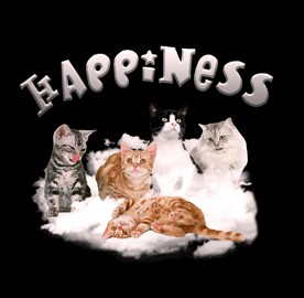 猫咪云朵卡通字母服装印花图