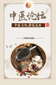 中医论坛中国风海报