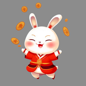 新年卡通兔子图片