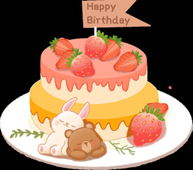 过生日的兔子 免扣素材