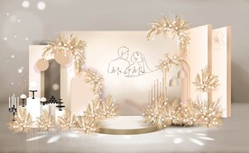 香槟色现代婚礼效果图