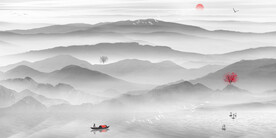 水墨山水画