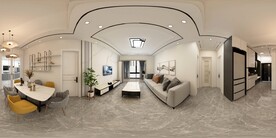 室内设计全景图效果图客餐厅