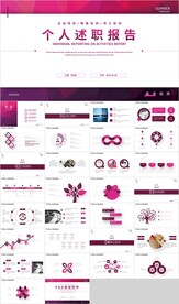 红色个人述职报告总结计划PPT