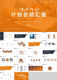 橙色商务计划总结汇报PPT