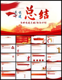 党建总结汇报党支部党政PPT