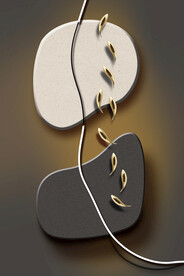 新中式石来运转九鱼图装饰画