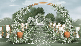 白绿色户外仪式区