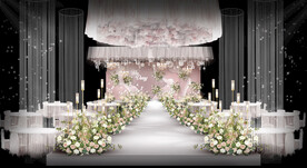 粉色婚礼仪式区