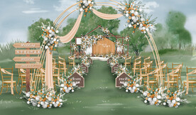 户外婚礼仪式区