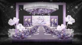 紫色婚礼仪式区
