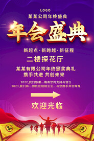 年会指示牌海报