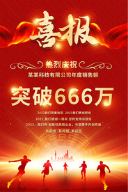 销售喜报海报