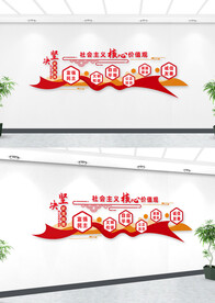 社会主义核心价值观文化墙