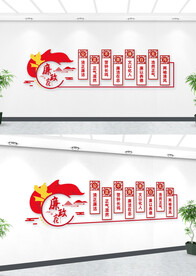 廉政党风廉政建设文化墙