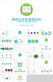 蓝绿色教育公开课教育培训PPT