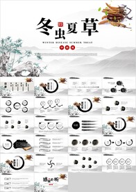 中药中医冬季养生冬虫夏草ppt