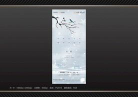 地产 大寒节气海报