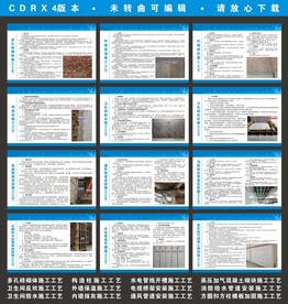 建筑工地施工工艺展板