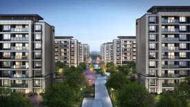 夜景住宅景观中轴节点鸟瞰