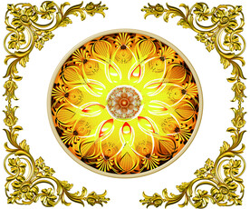 欧式天顶壁画软膜天花