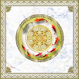 欧式立体九鱼图花纹