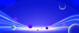 通用蓝色科技圆球紫色光线背景