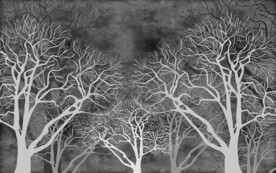 抽象森林树林背景墙