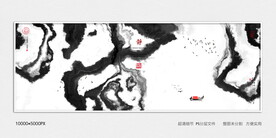 气势磅礴水墨画