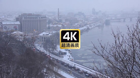 冬季乌克兰街区风景