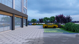 楼前绿化停车场设计案例效果图