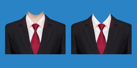 女红领带西装衣服素材psd