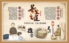 足疗推拿按摩装饰画背景墙