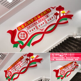 中国石油楼道文化墙