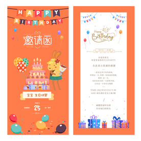 生日贺卡邀请函 聚会
