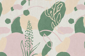 绿色粉色抽象地毯图案