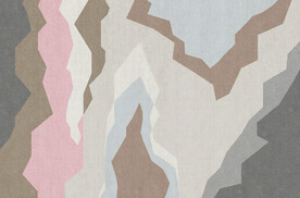 暖灰色抽象色块地毯图案