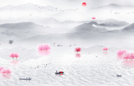 水墨山水画